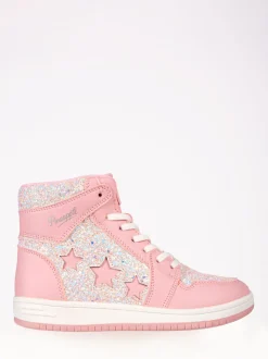 Pineapple Pink Star High Top Trainers