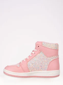 Pineapple Pink Star High Top Trainers
