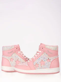 Pineapple Pink Star High Top Trainers