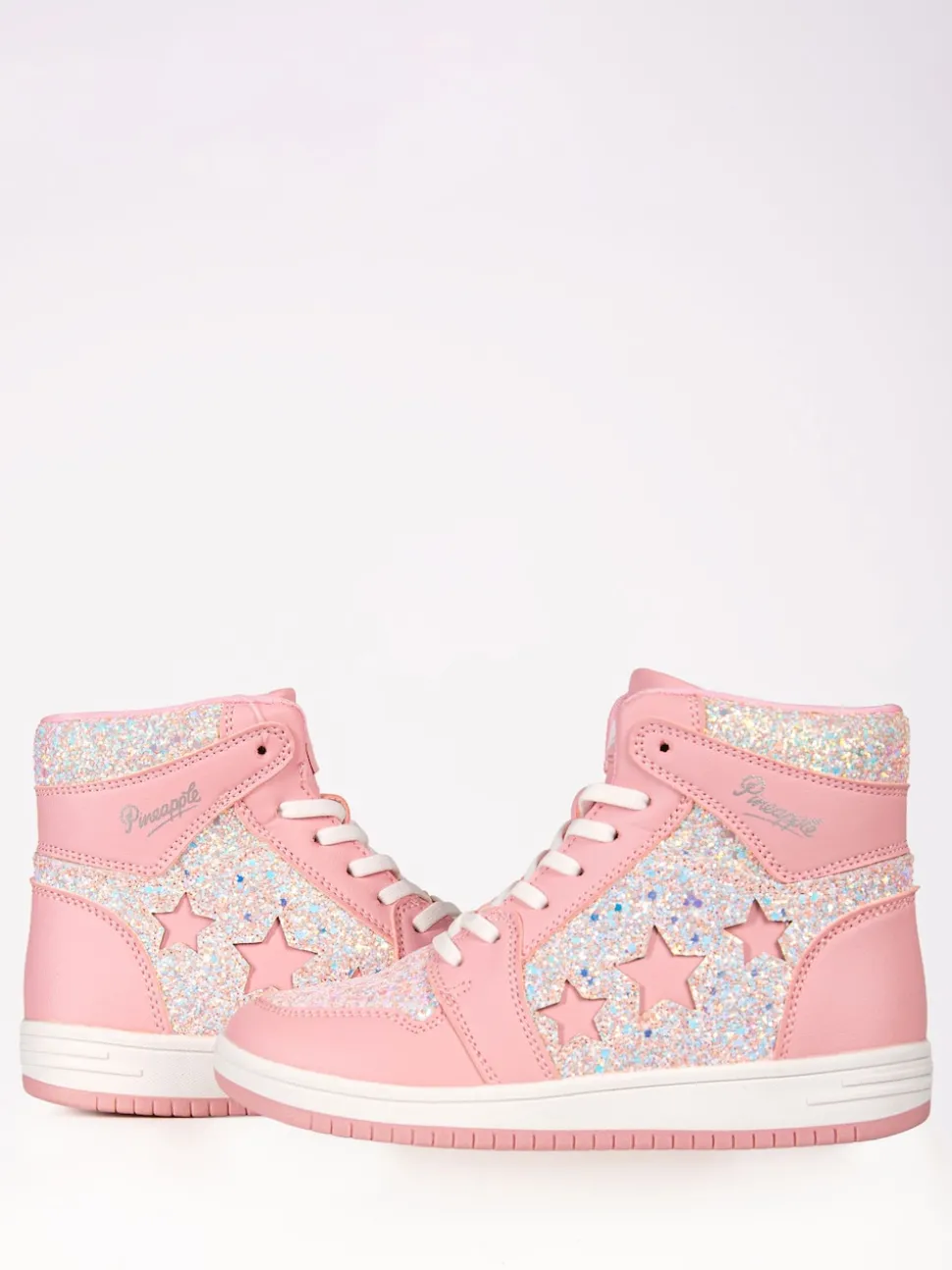 Pineapple Pink Star High Top Trainers