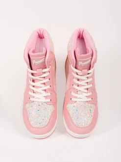 Pineapple Pink Star High Top Trainers