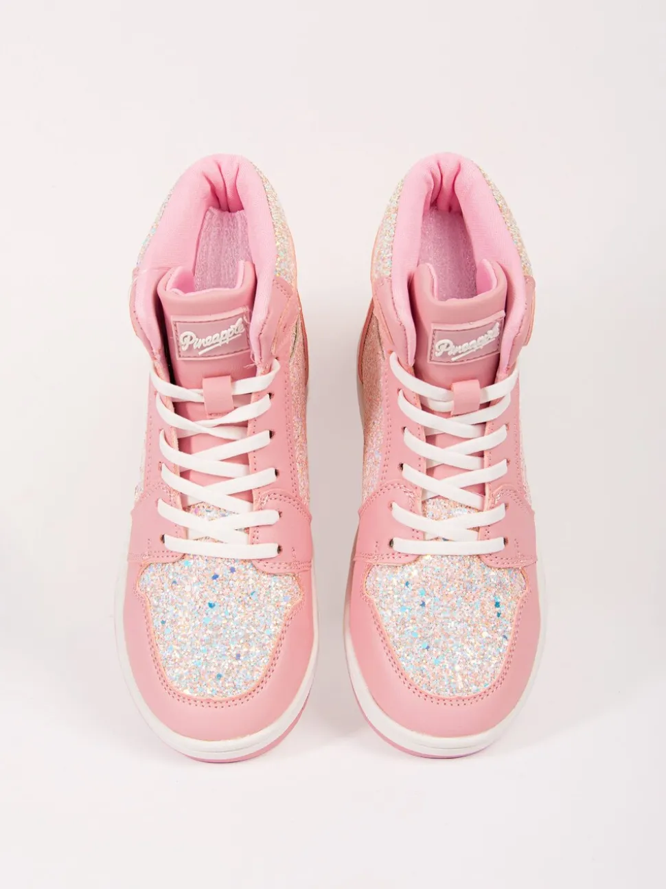 Pineapple Pink Star High Top Trainers