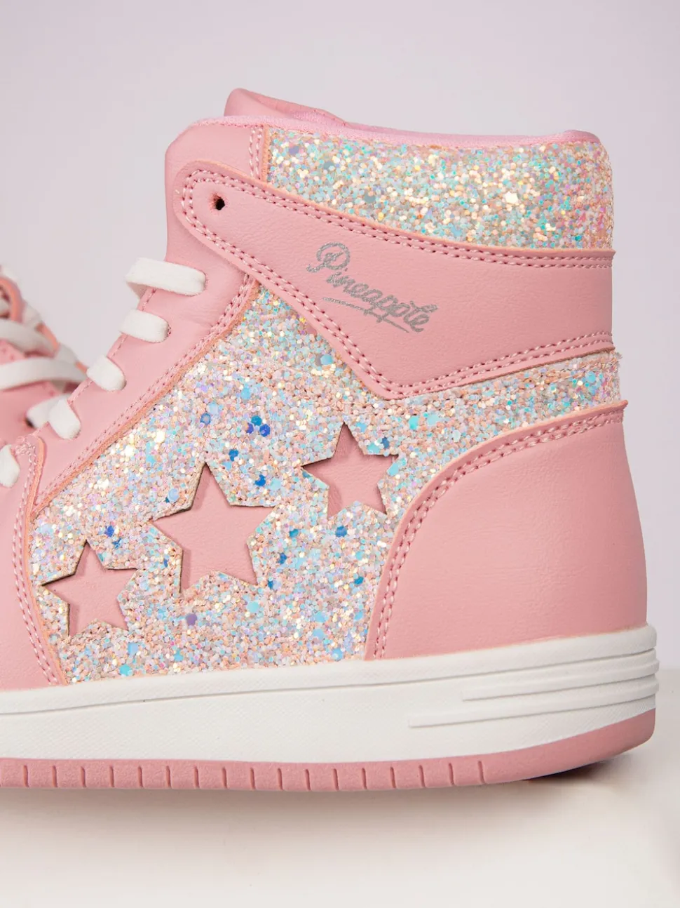 Pineapple Pink Star High Top Trainers