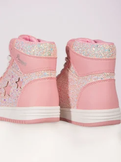 Pineapple Pink Star High Top Trainers