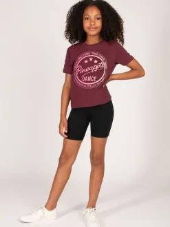 Pineapple Red Logo Girls Dance Crop T-Shirt