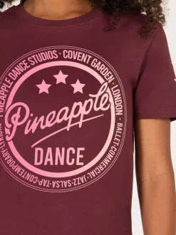 Pineapple Red Logo Girls Dance Crop T-Shirt