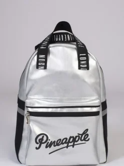 Pineapple Silver Retro Logo Pocket Backpack