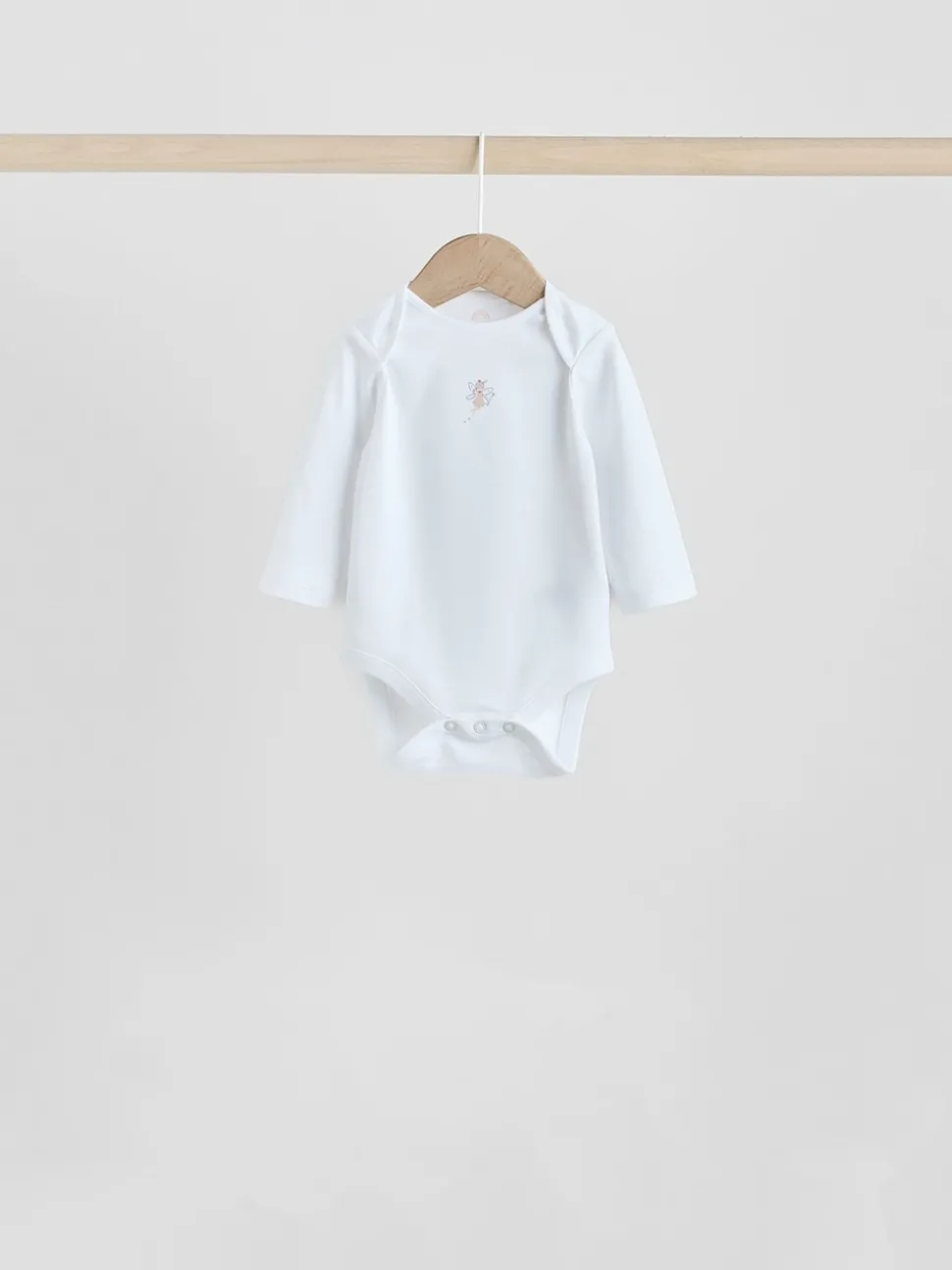 Pink 7 Pack Long Sleeve Baby Bodysuit
