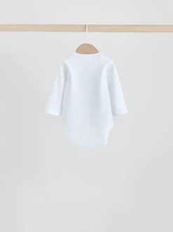 Pink 7 Pack Long Sleeve Baby Bodysuit