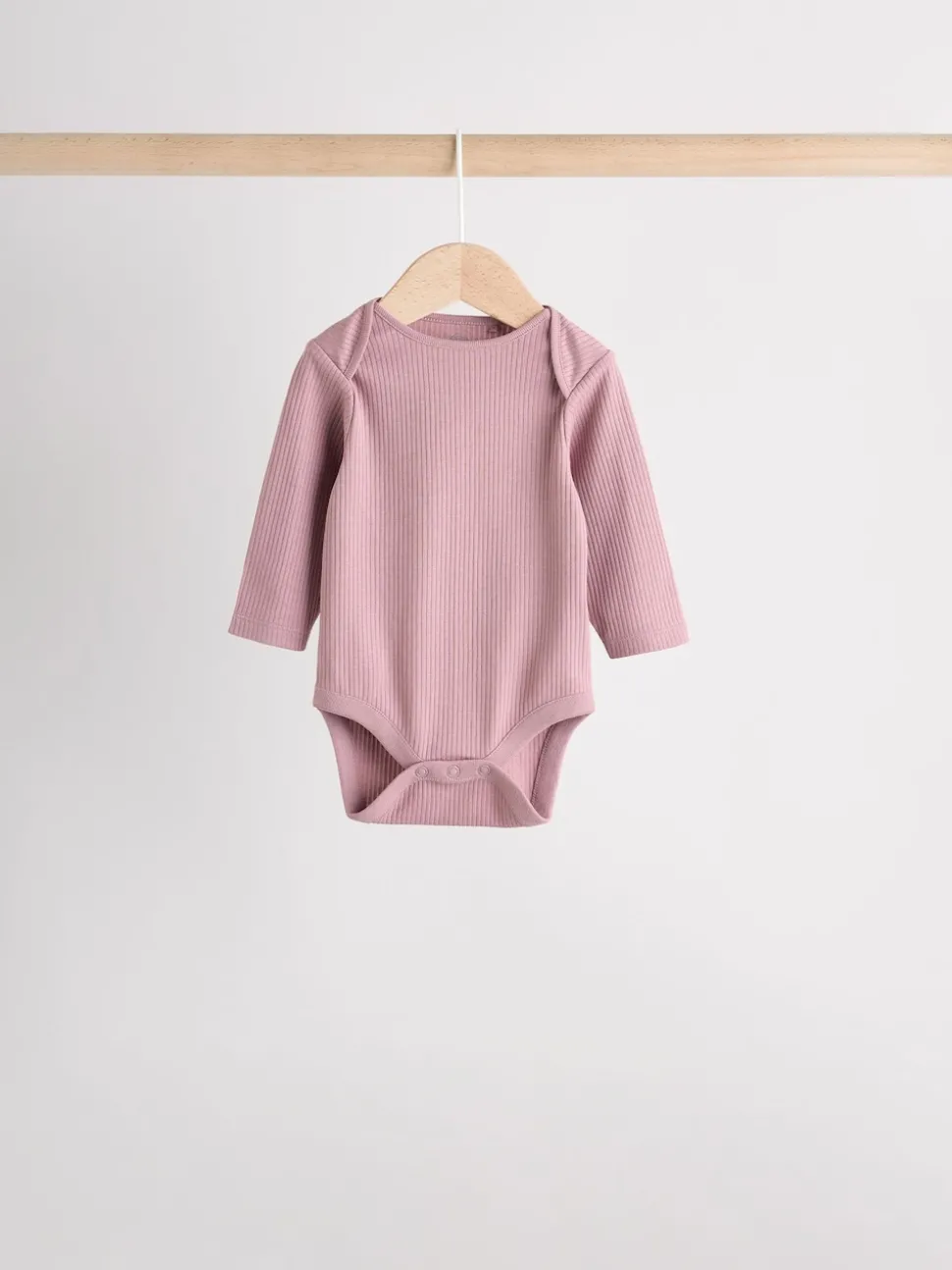 Pink 5 Pack Long Sleeve Baby Bodysuits