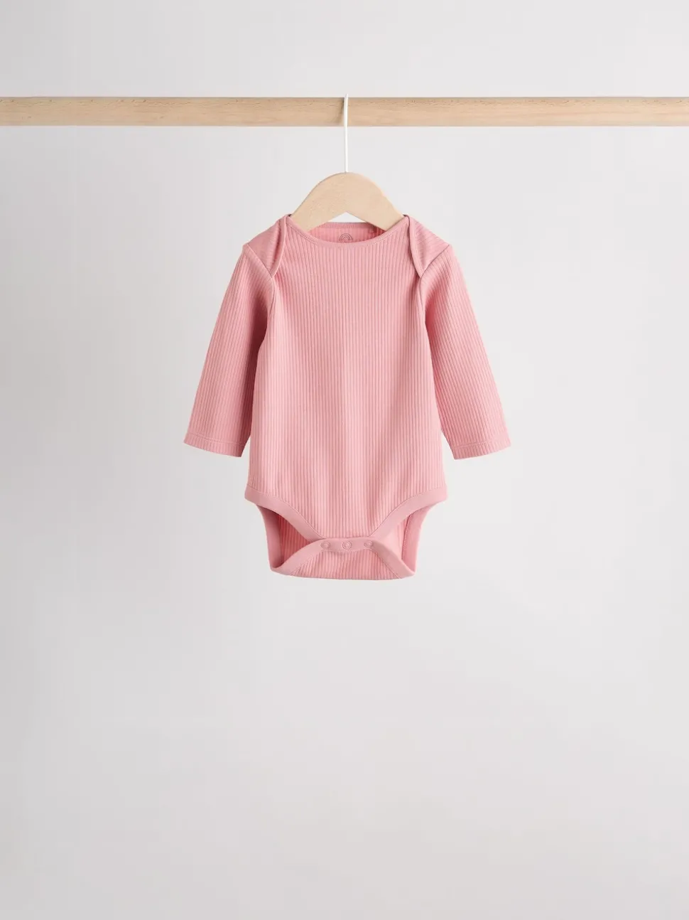 Pink 5 Pack Long Sleeve Baby Bodysuits