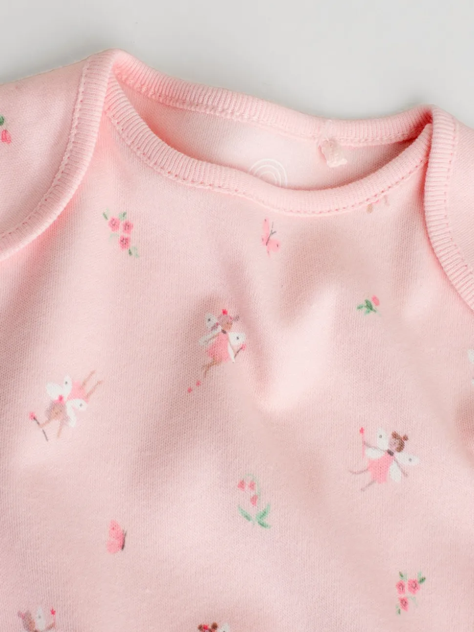 Pink 5 Pack Long Sleeve Baby Bodysuit