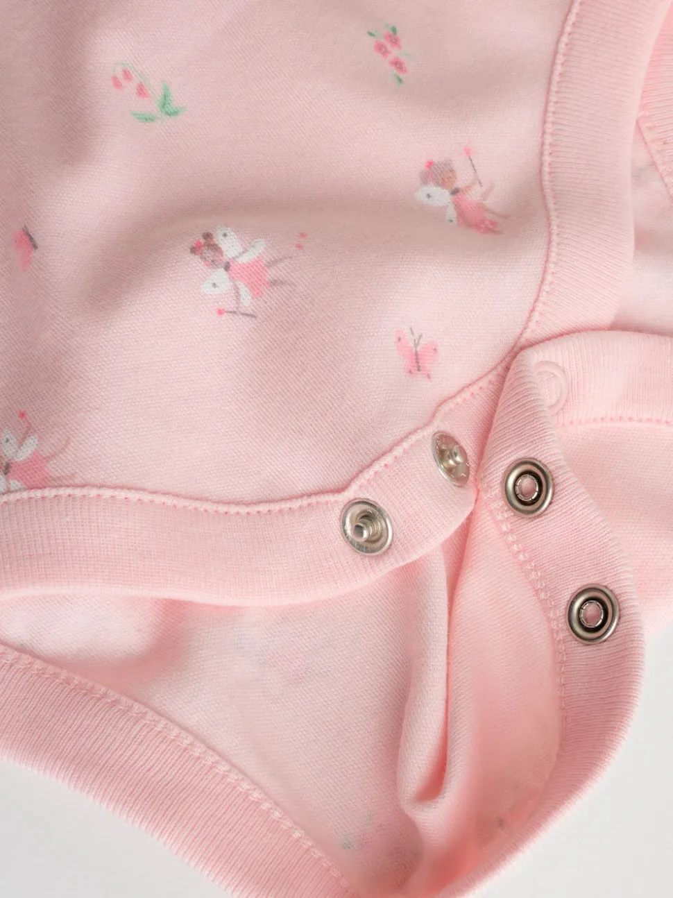 Pink 5 Pack Long Sleeve Baby Bodysuit