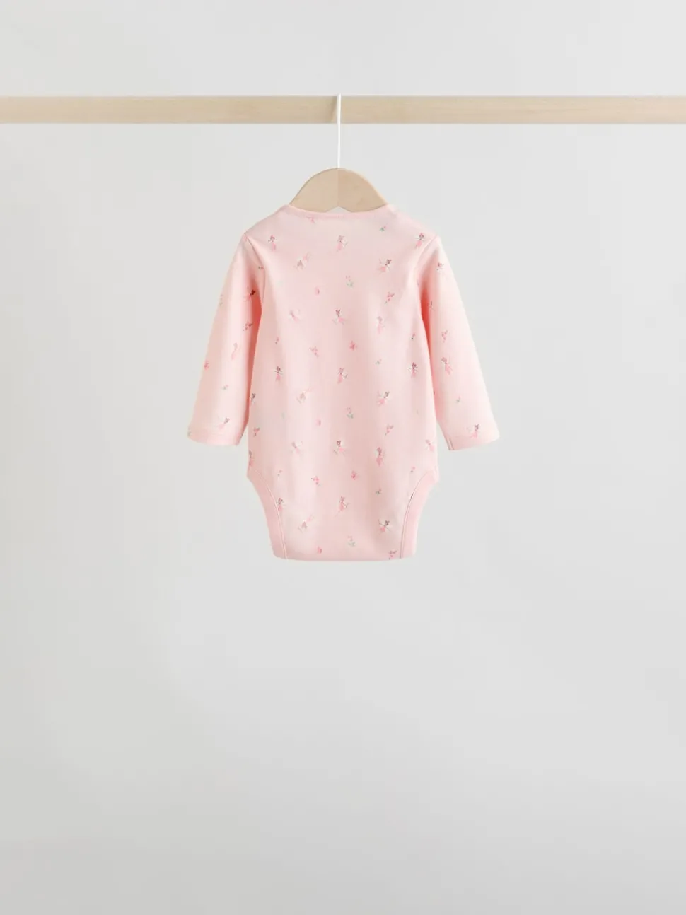 Pink 5 Pack Long Sleeve Baby Bodysuit