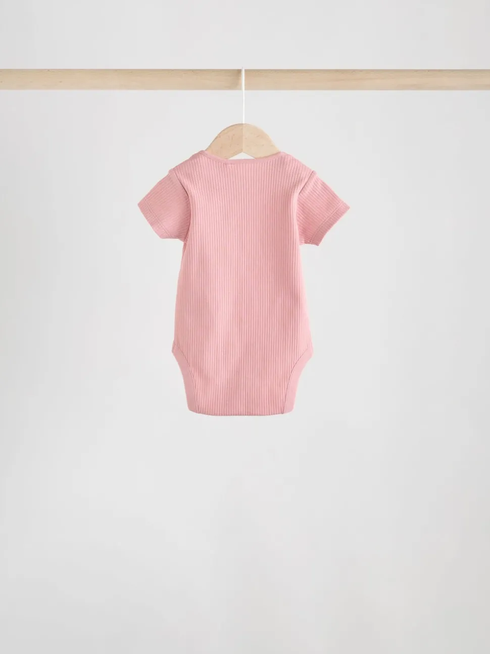 Pink 5 Pack Short Sleeve Baby Bodysuits