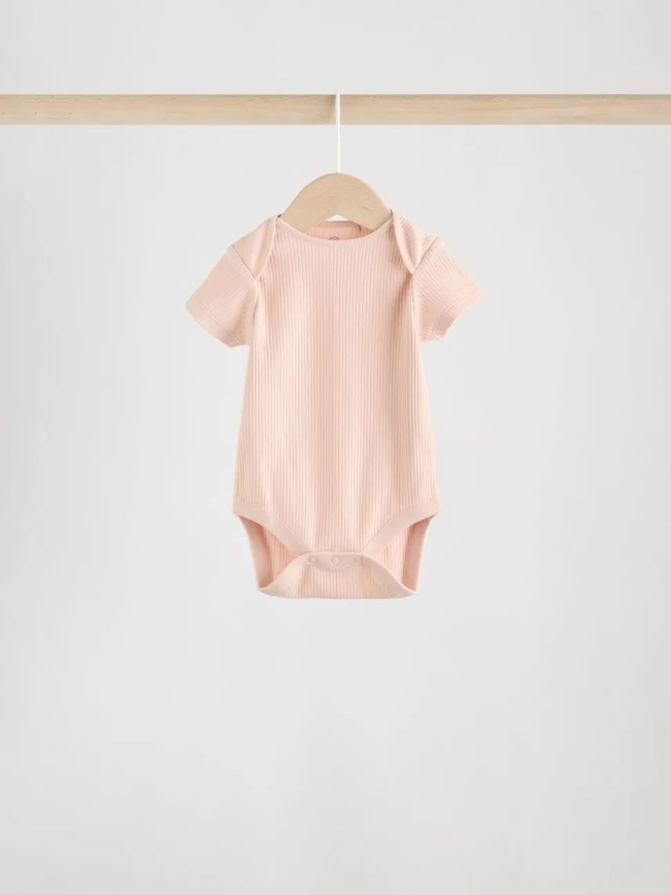 Pink 5 Pack Short Sleeve Baby Bodysuits