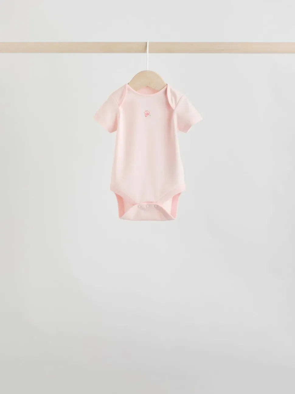 Pink 7 Pack Short Sleeve Baby Bodysuit