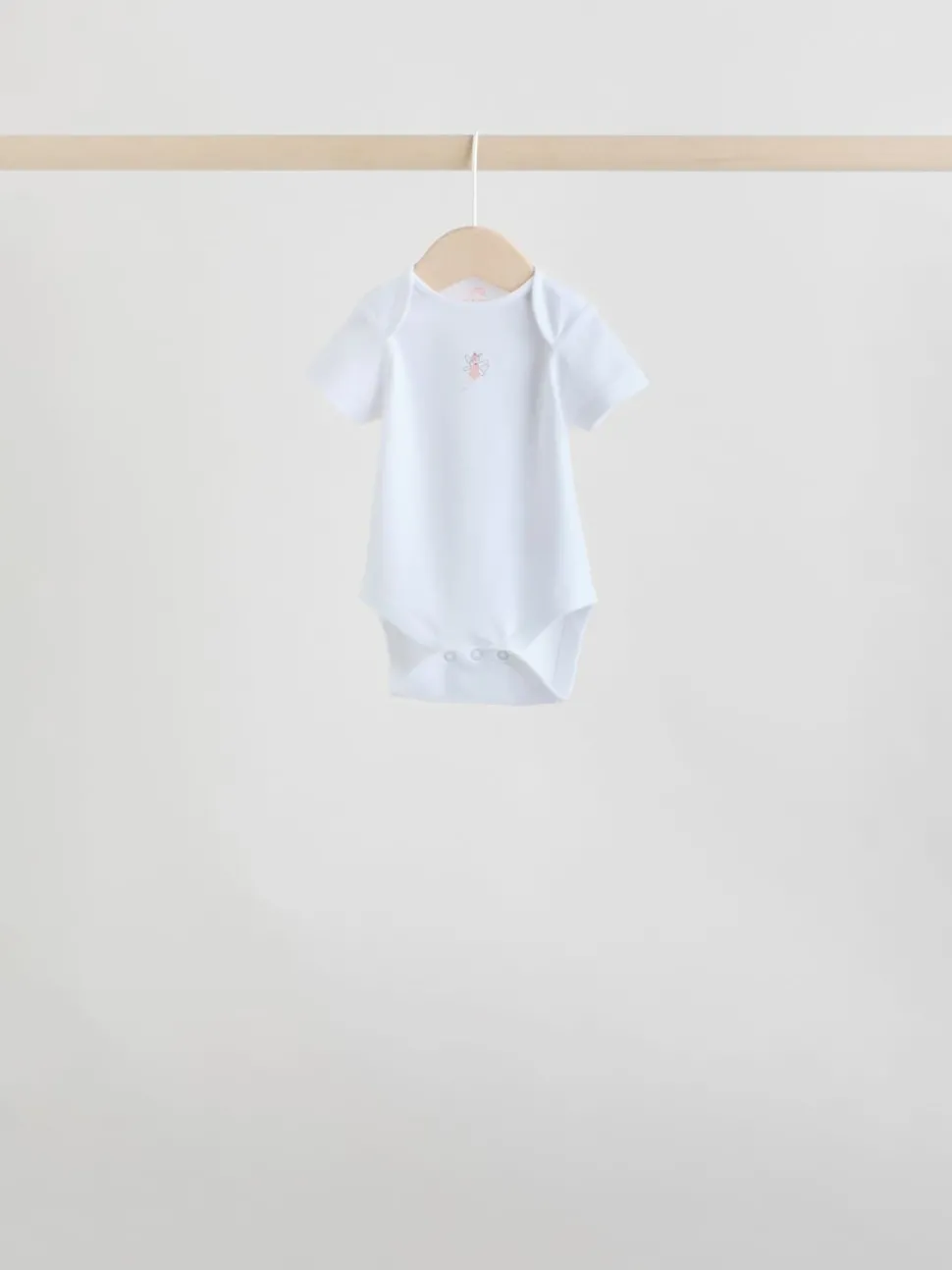 Pink 7 Pack Short Sleeve Baby Bodysuit