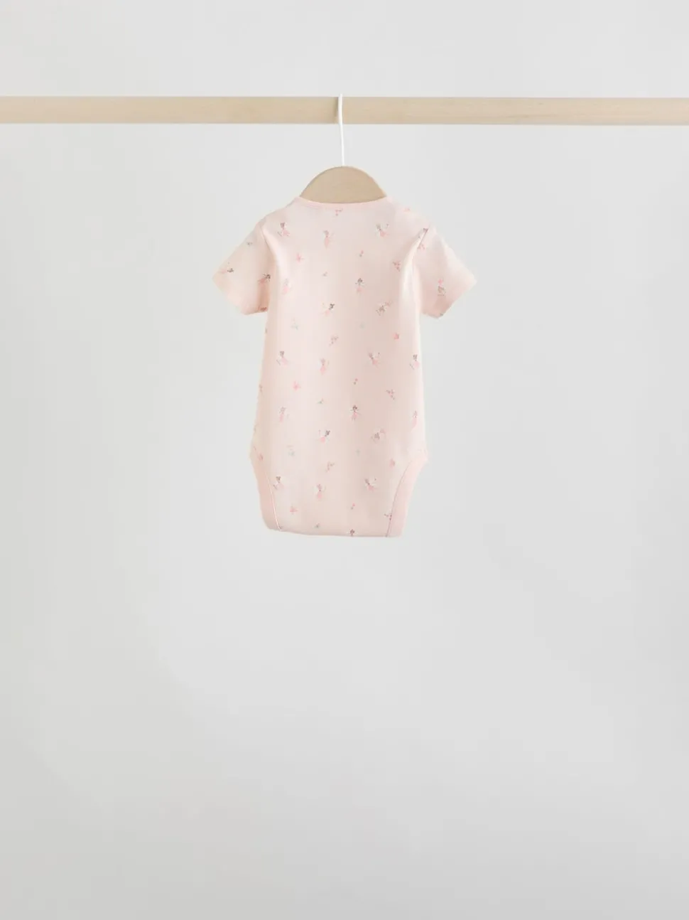 Pink 7 Pack Short Sleeve Baby Bodysuit