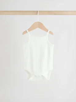Pink 5 Pack Vest Pointelle Baby Bodysuits