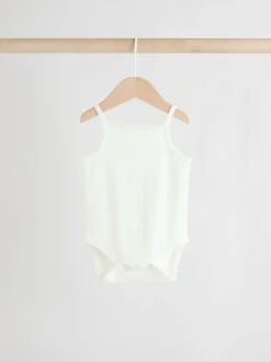 Pink 5 Pack Vest Pointelle Baby Bodysuits