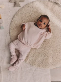 Pink Baby Sweatshirt and Leggings 2 Piece Set (0mths-2yrs)