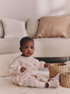 Pink Baby Sweatshirt and Leggings 2 Piece Set (0mths-2yrs)