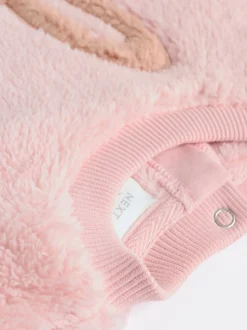 Pink Bunny Baby Fleece Tops and Leggings Set 2 Piece (0mths-2yrs)