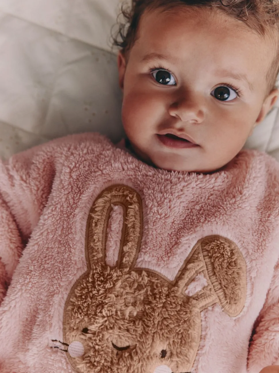 Pink Bunny Baby Fleece Tops and Leggings Set 2 Piece (0mths-2yrs)