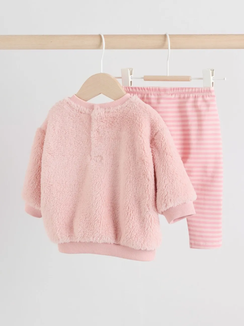 Pink Bunny Baby Fleece Tops and Leggings Set 2 Piece (0mths-2yrs)