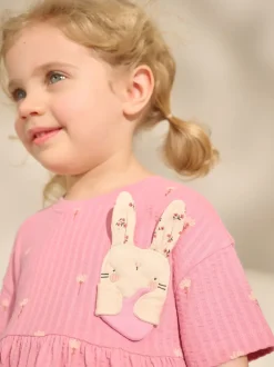 Pink Bunny Jersey Summer Dress (3mths-7yrs)