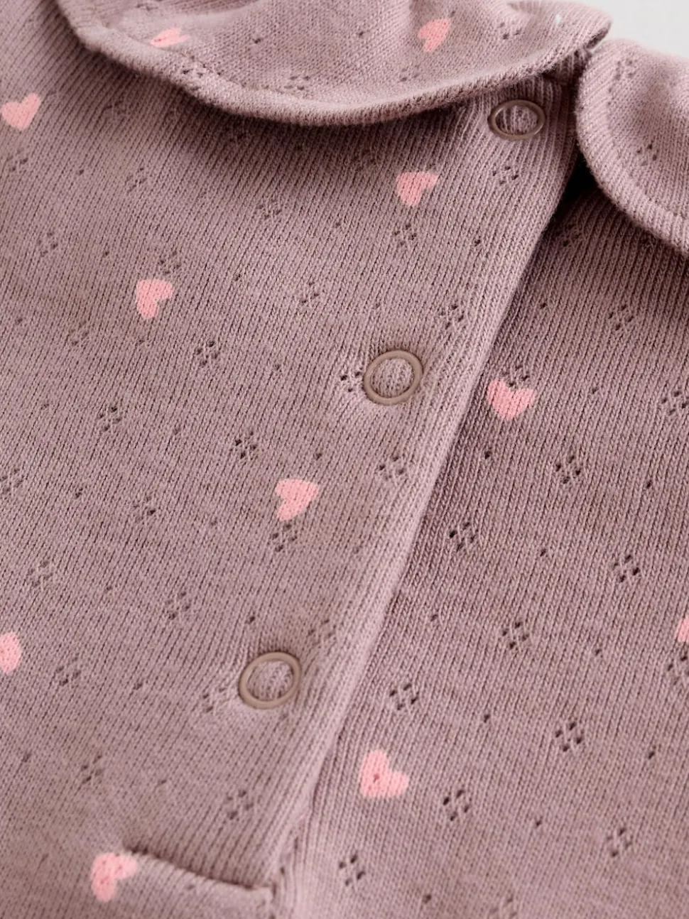 Pink/ Cream/ Brown Ditsy Baby Long Sleeve Frill Bodysuits 4 Pack (0mths-2yrs)