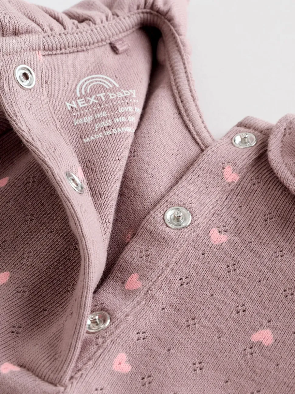 Pink/ Cream/ Brown Ditsy Baby Long Sleeve Frill Bodysuits 4 Pack (0mths-2yrs)