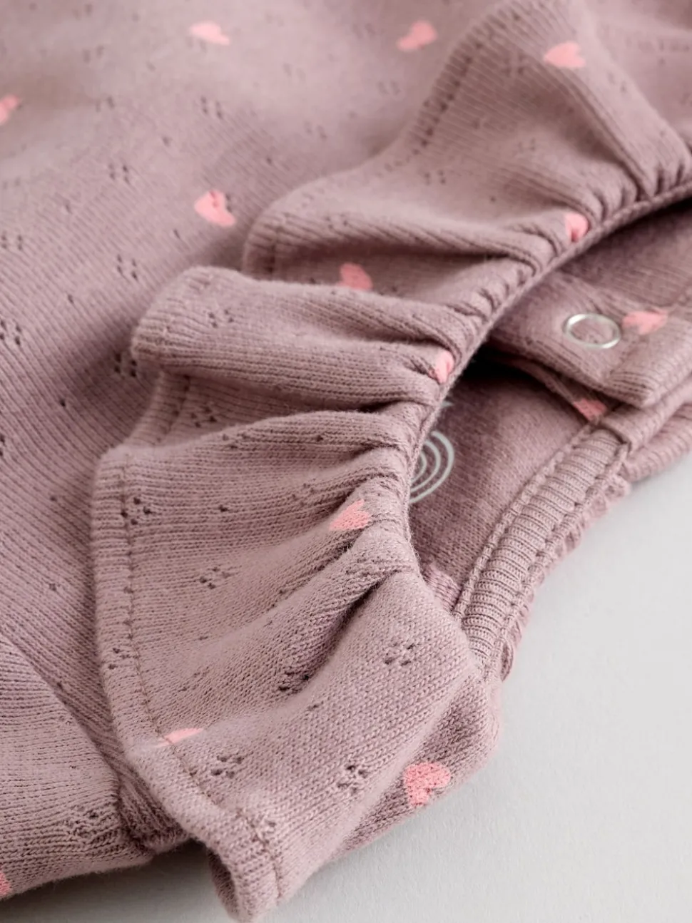 Pink/ Cream/ Brown Ditsy Baby Long Sleeve Frill Bodysuits 4 Pack (0mths-2yrs)