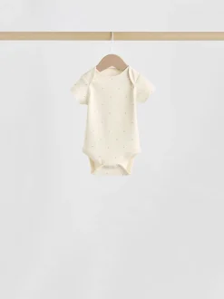 Pink Heart Baby Short Sleeve Bodysuits 5 Pack