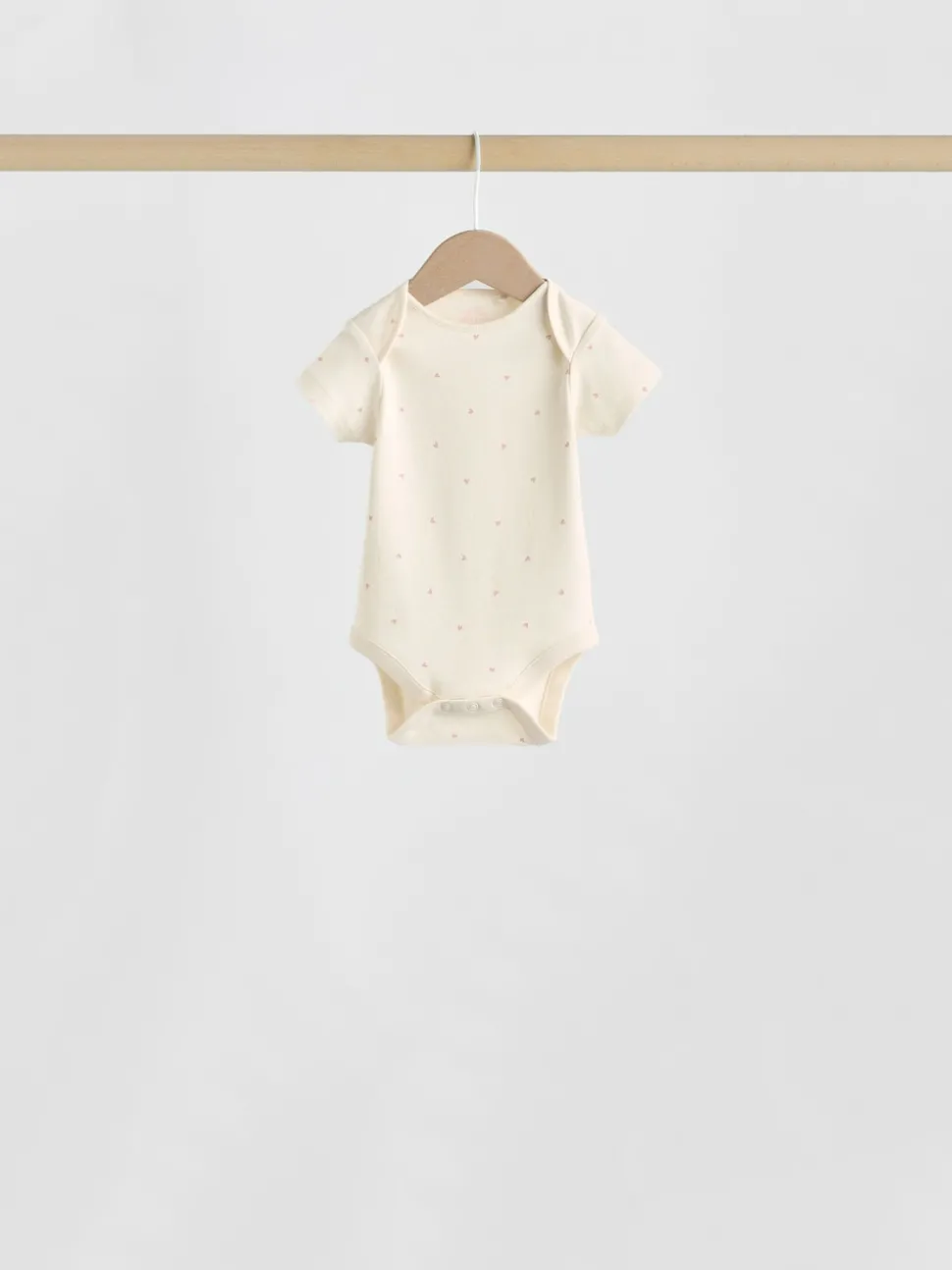 Pink Heart Baby Short Sleeve Bodysuits 5 Pack