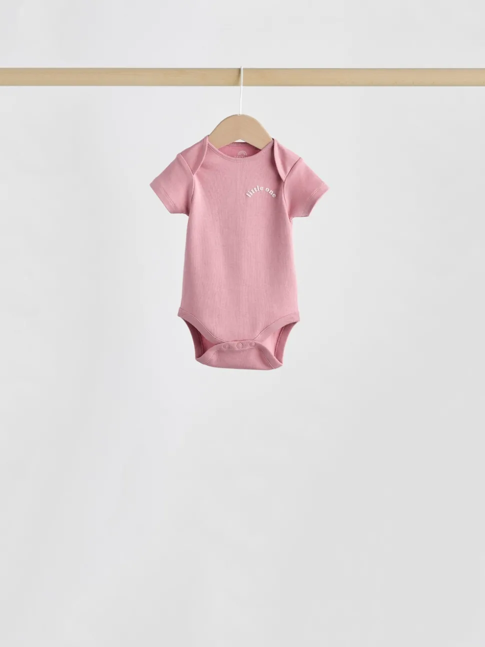 Pink Heart Baby Short Sleeve Bodysuits 5 Pack