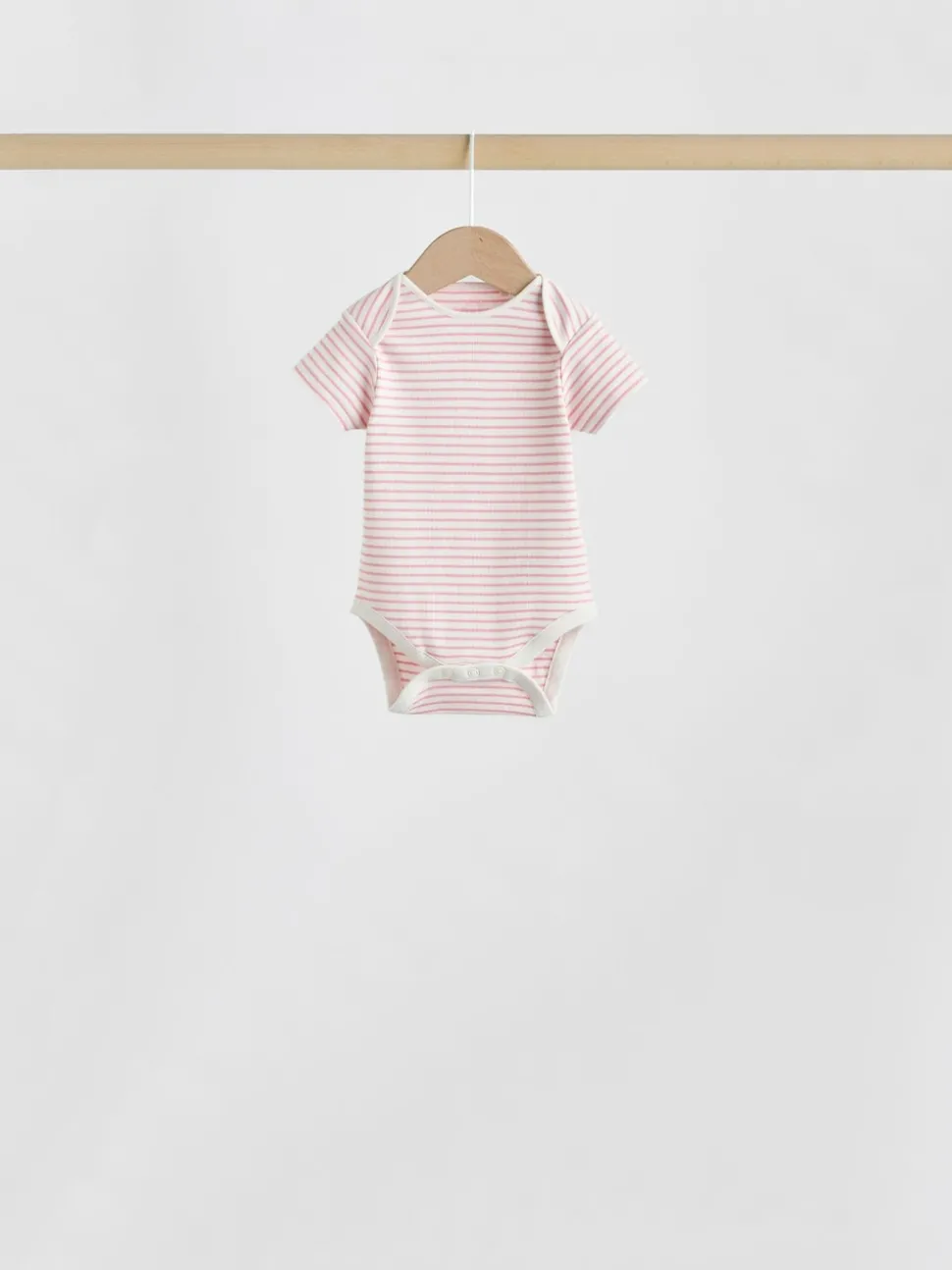 Pink Heart Baby Short Sleeve Bodysuits 5 Pack