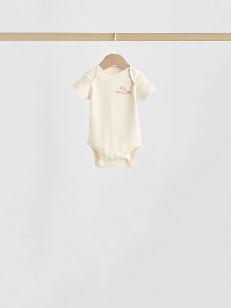 Pink Heart Baby Short Sleeve Bodysuits 5 Pack