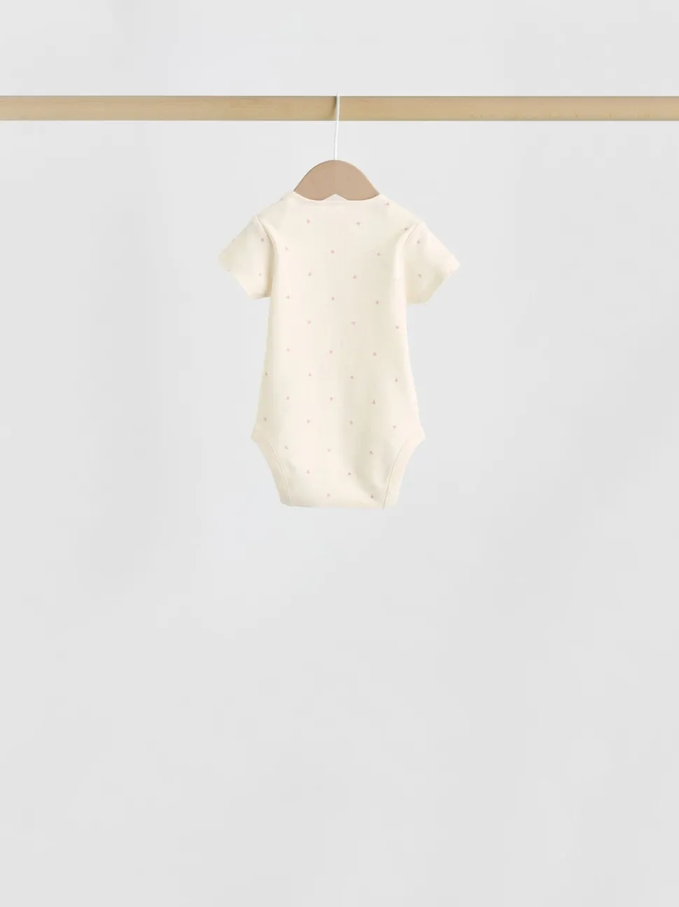 Pink Heart Baby Short Sleeve Bodysuits 5 Pack