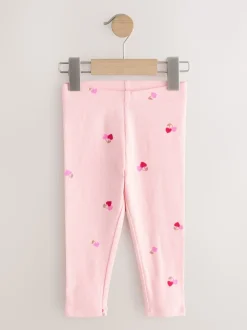 Pink Ribbed Leggings 5 Pack (3mths-7yrs)