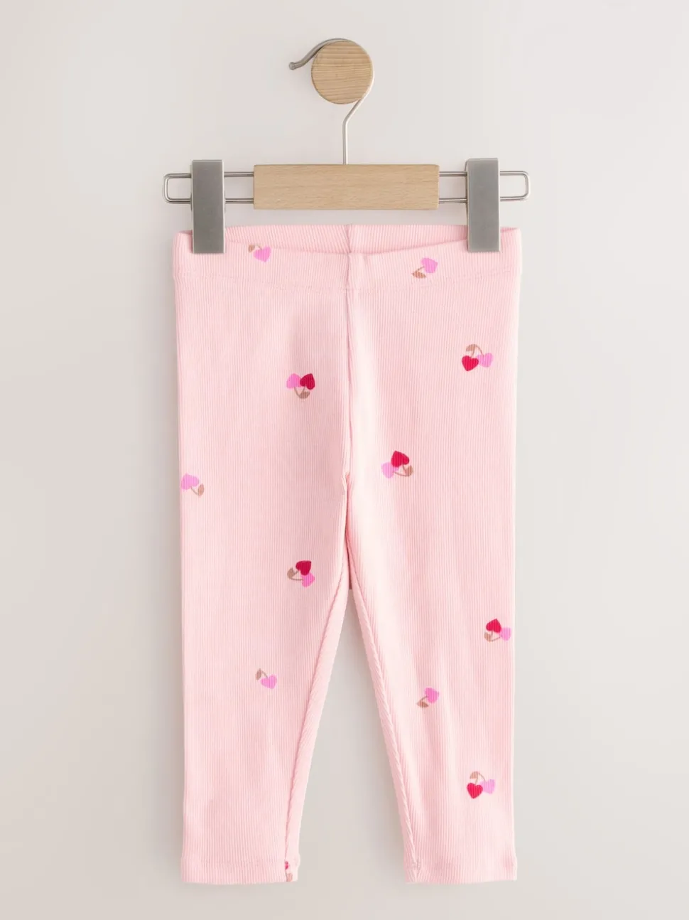 Pink Ribbed Leggings 5 Pack (3mths-7yrs)
