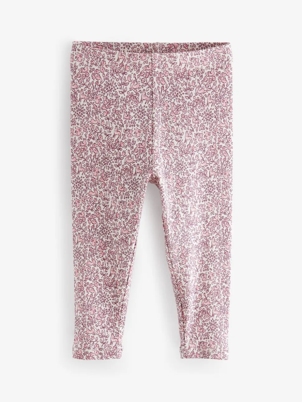 Pink Ribbed Leggings 5 Pack (3mths-7yrs)