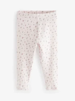 Pink Ribbed Leggings 5 Pack (3mths-7yrs)