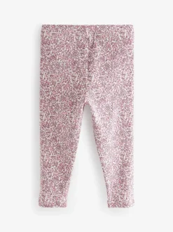 Pink Ribbed Leggings 5 Pack (3mths-7yrs)