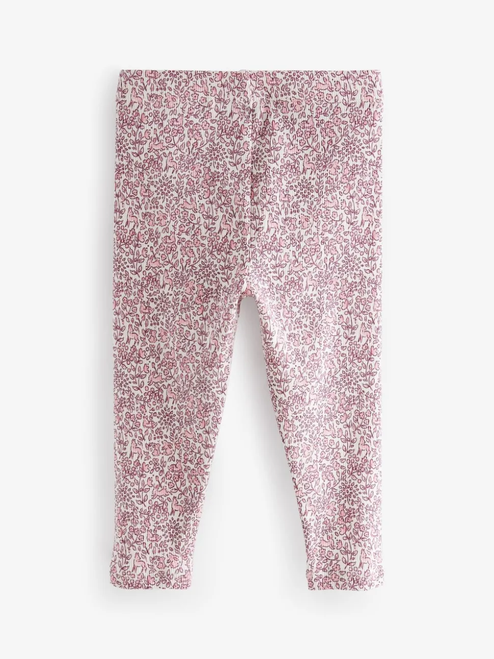 Pink Ribbed Leggings 5 Pack (3mths-7yrs)