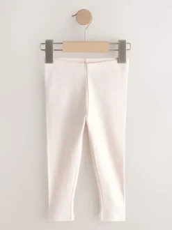 Pink Ribbed Leggings 5 Pack (3mths-7yrs)