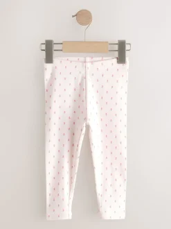 Pink Ribbed Leggings 5 Pack (3mths-7yrs)