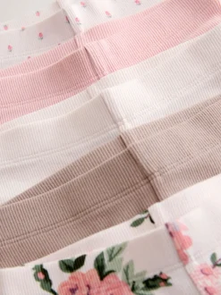 Pink Ribbed Leggings 5 Pack (3mths-7yrs)