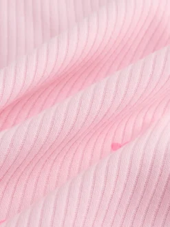 Pink Short Sleeve Baby Bodysuits 5 Pack
